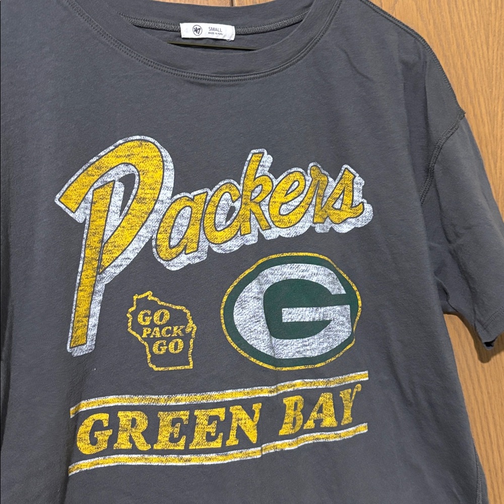 47 Brand Dark Gray T-Shirt Packers men’s small cotton soft - Picture 3 of 8